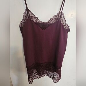 White House Black Market Burgundy Lace Cami